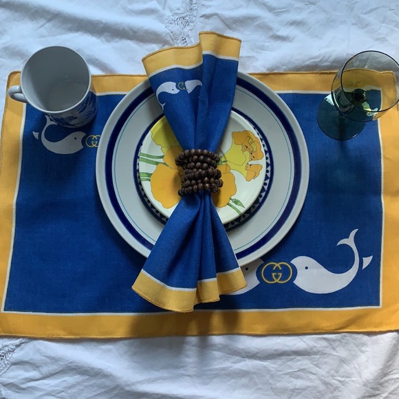 Gucci Other - Set of 6 Nautical Decor Gucci Napkins & Placemats